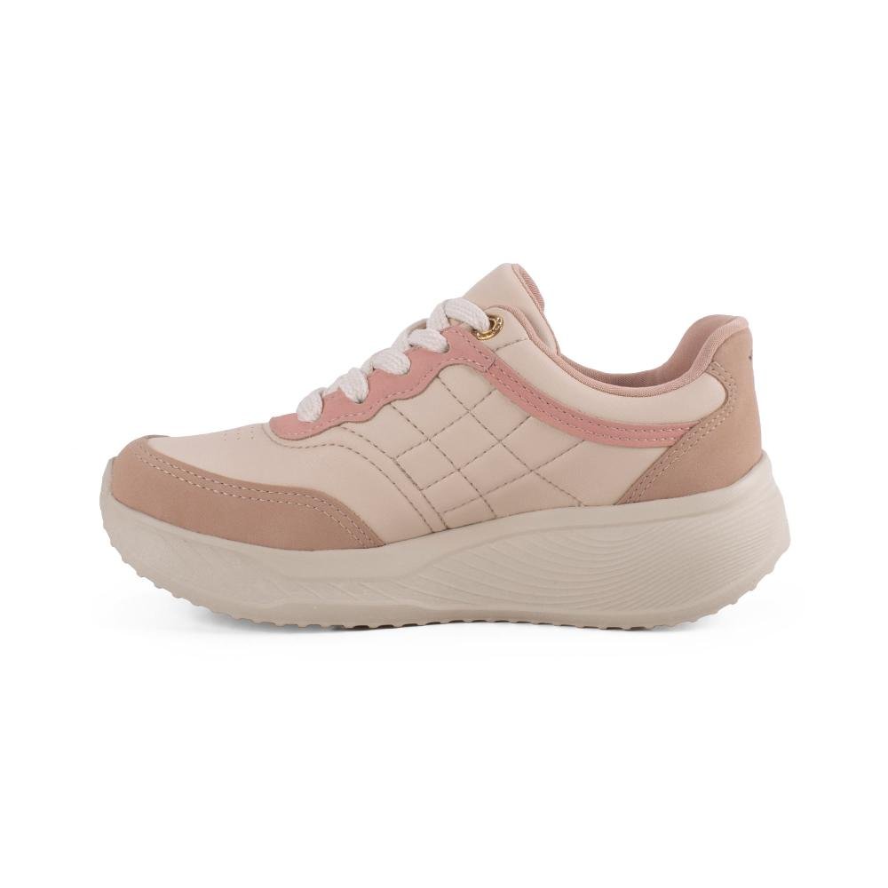 Tênis Mississipi Jogging Feminino J2621 Bege 4