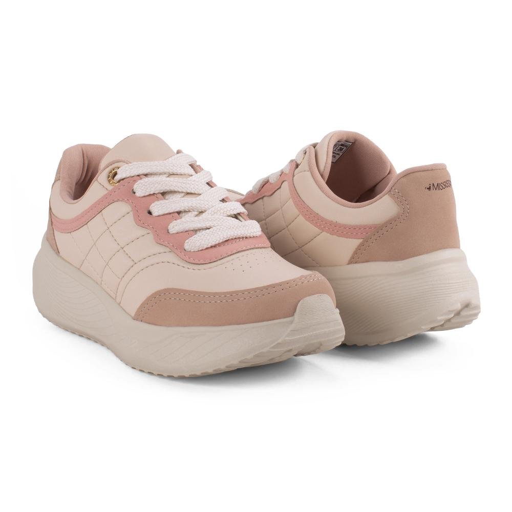 Tênis Mississipi Jogging Feminino J2621 Bege 6