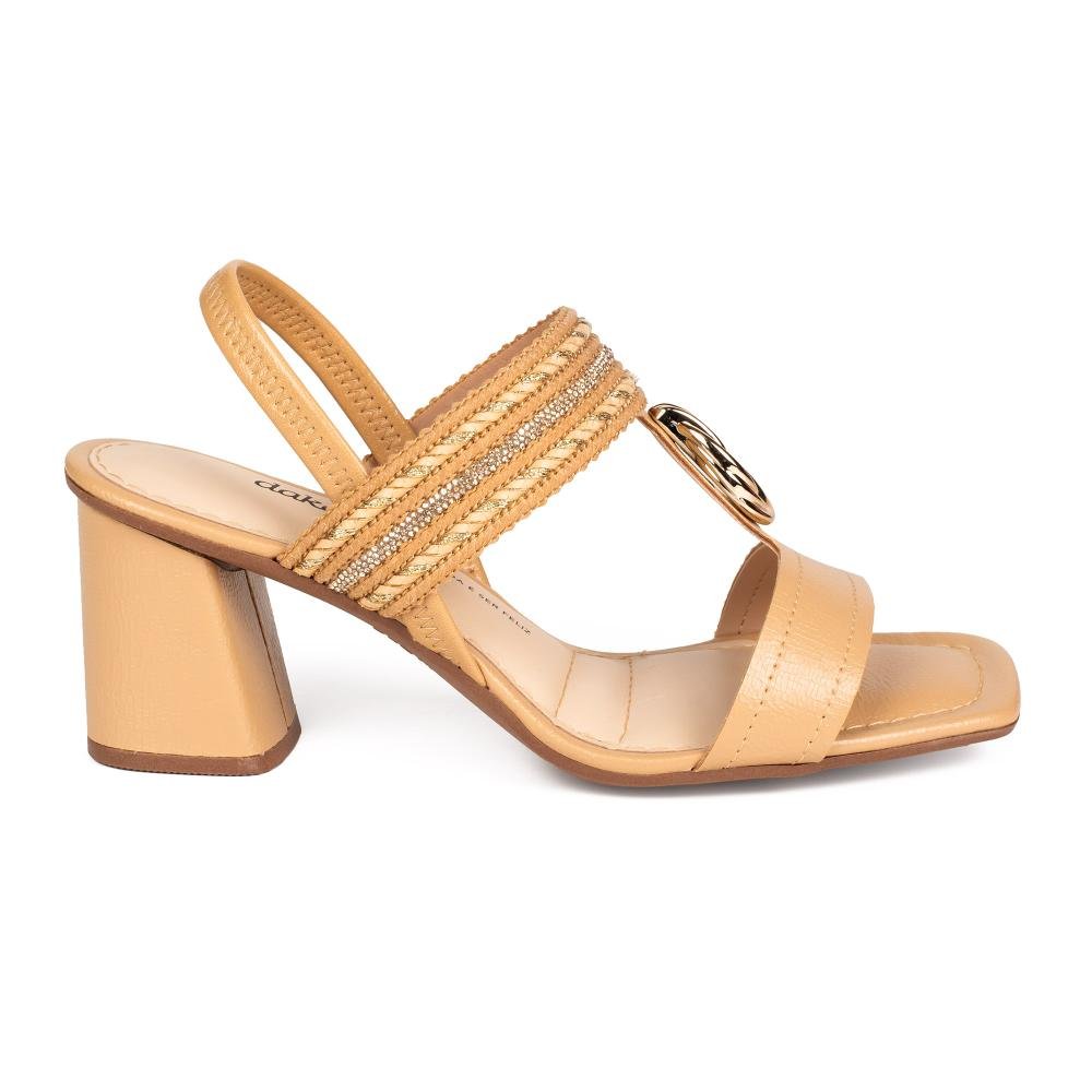 Sandália Dakota de Salto Bloco Feminina DB663 Bege 3
