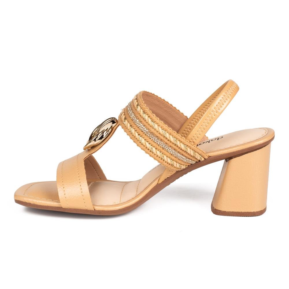 Sandália Dakota de Salto Bloco Feminina DB663 Bege 4