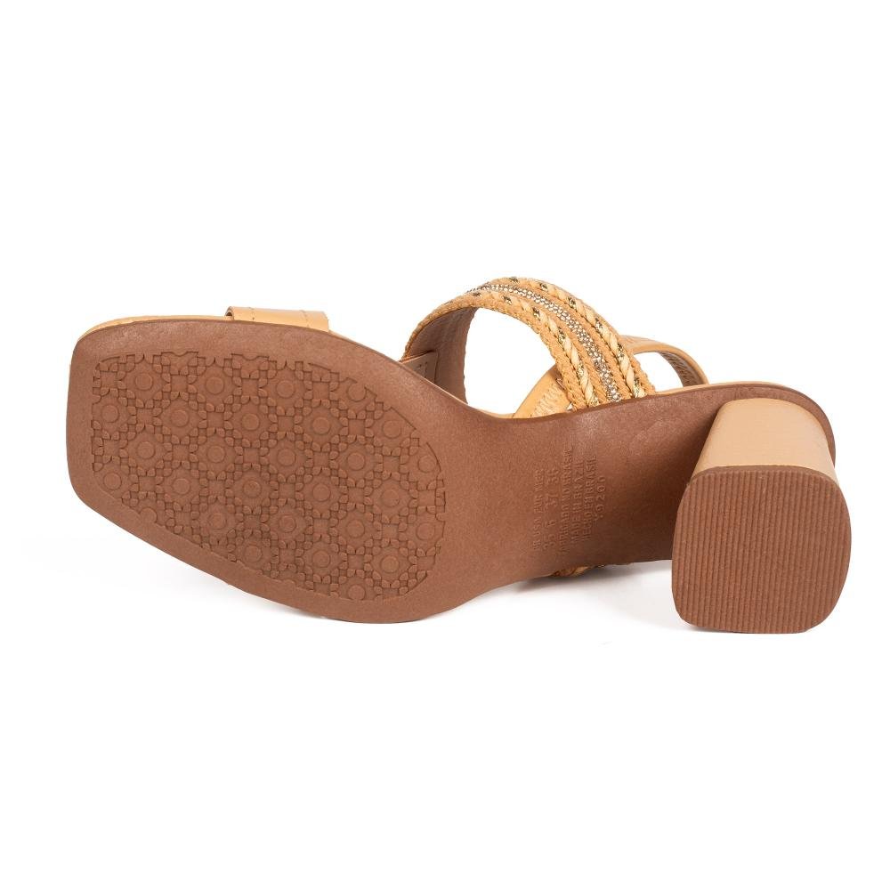 Sandália Dakota de Salto Bloco Feminina DB663 Bege 5