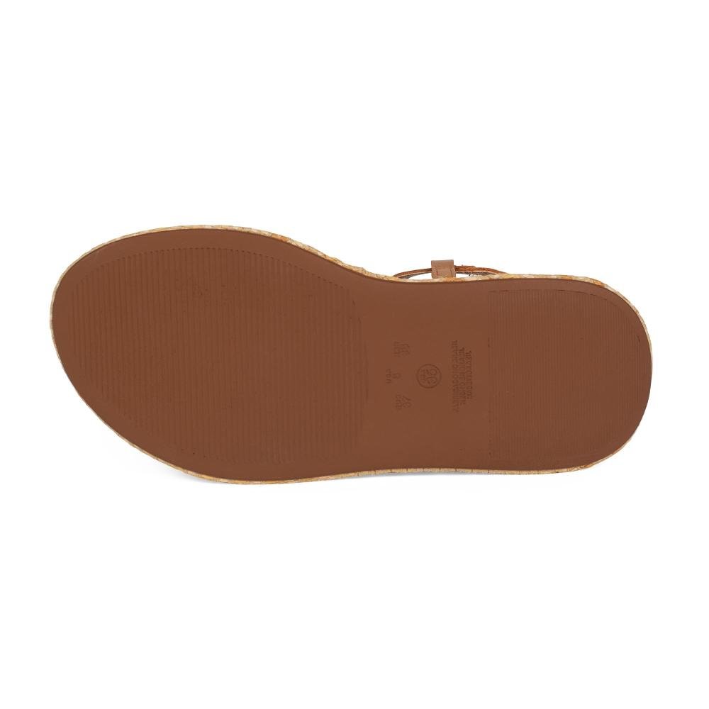Sandália Tanara Flatform Em Couro Feminina T9732 Caramelo 5