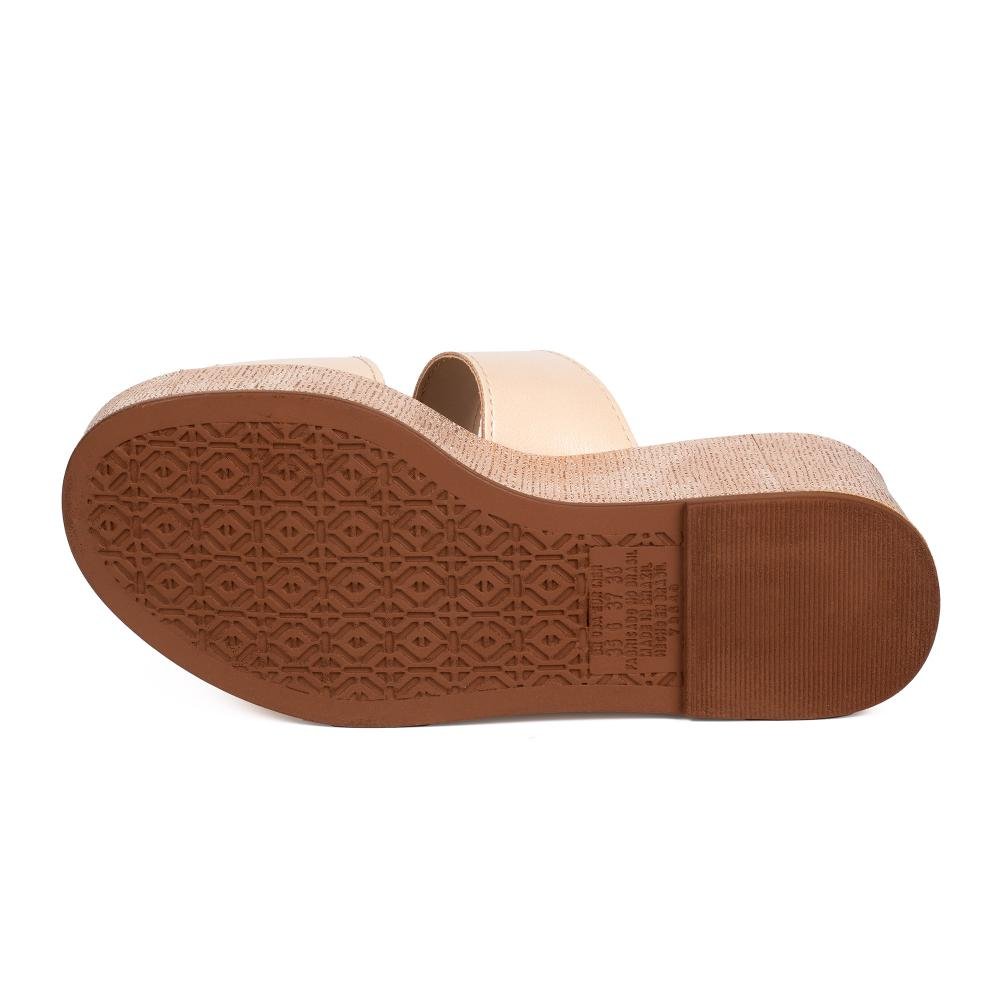 Tamanco Dakota Anabela Feminino DC242 Bege 5