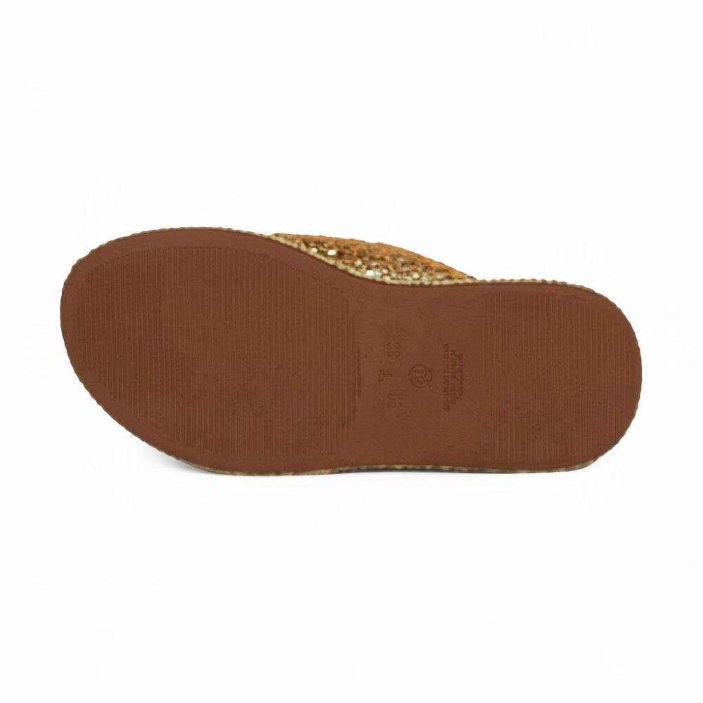Tamanco Tanara Flatform Metalizado Feminino T9731 Metalizado/Ouro 5