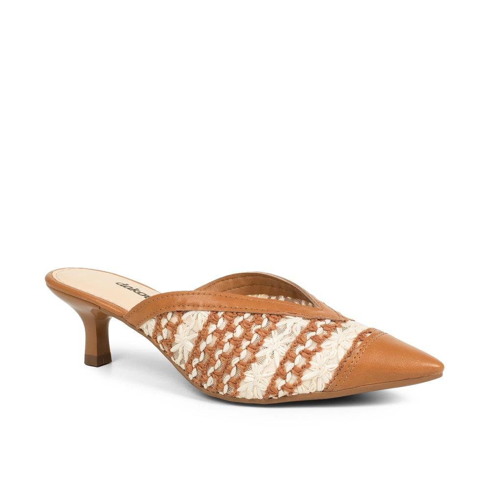 Mule Dakota de Salto Baixo Feminino D3101 Caramelo 6