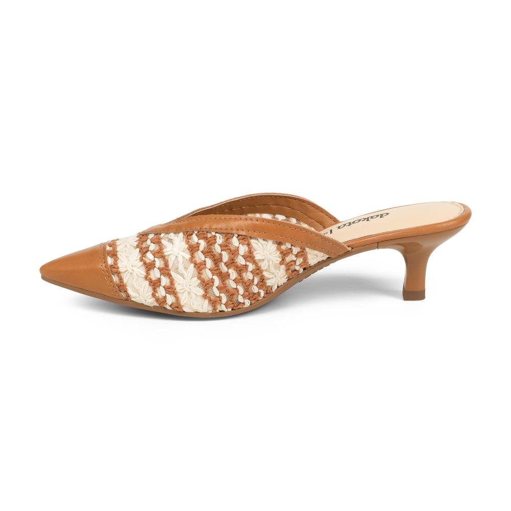 Mule Dakota de Salto Baixo Feminino D3101 Caramelo 2