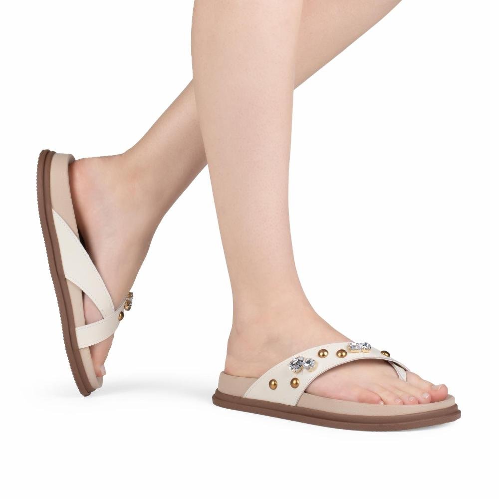 Chinelo Dakota Flatform Feminina DC021 Bege Claro 2