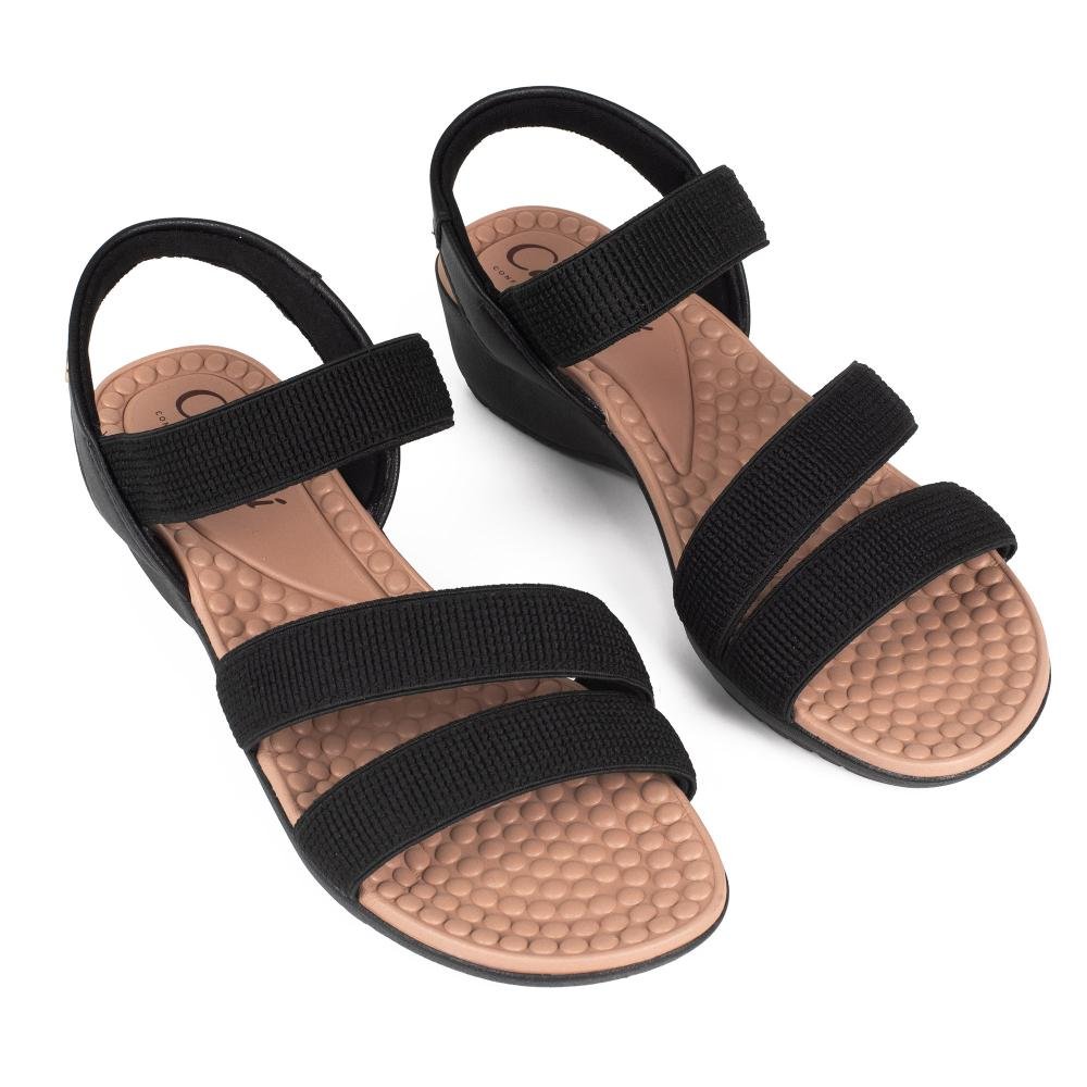 Sandália Campesí Anabela Feminina CE792 Preto 2
