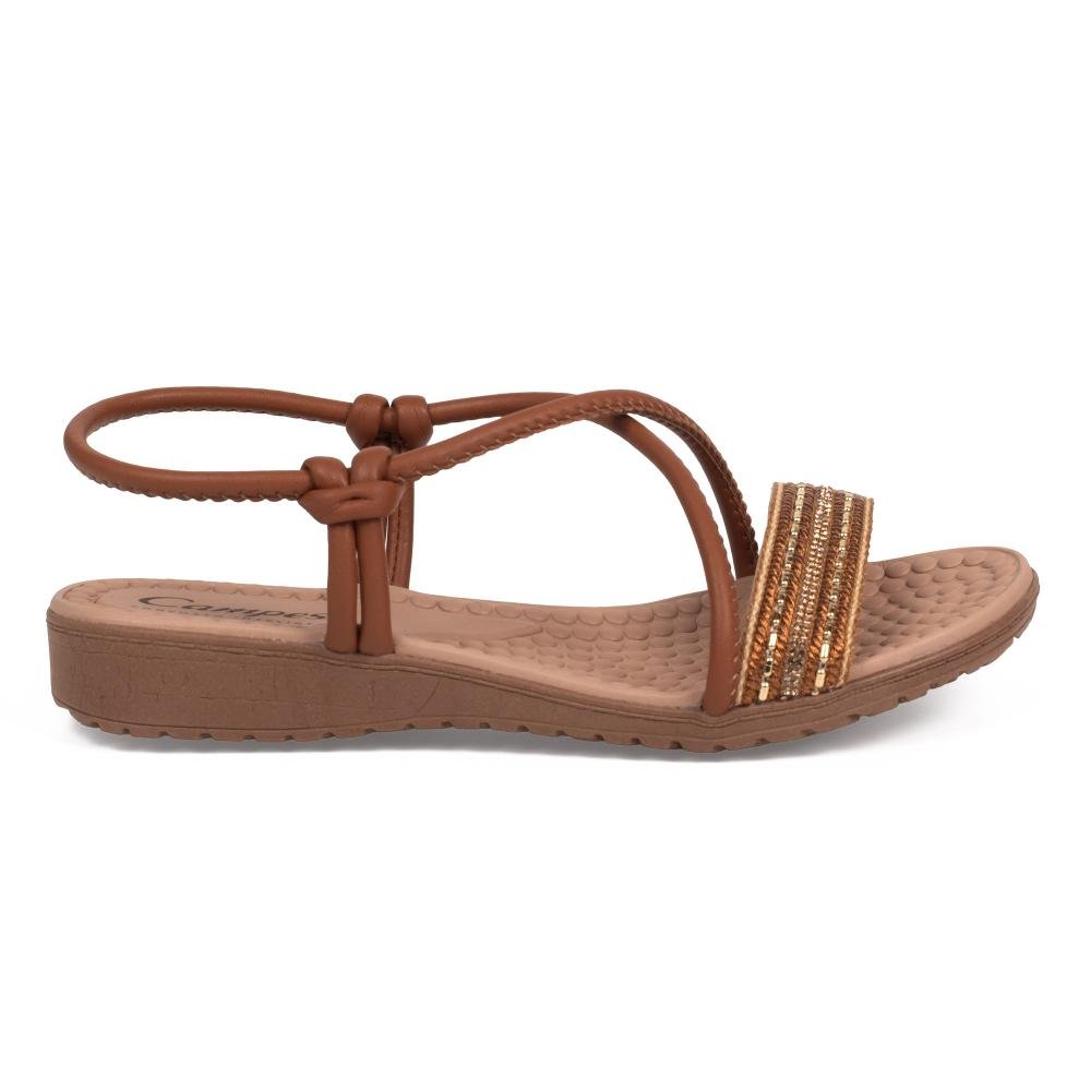 Sandália Campesí Flatform Feminina CP508 Caramelo 3