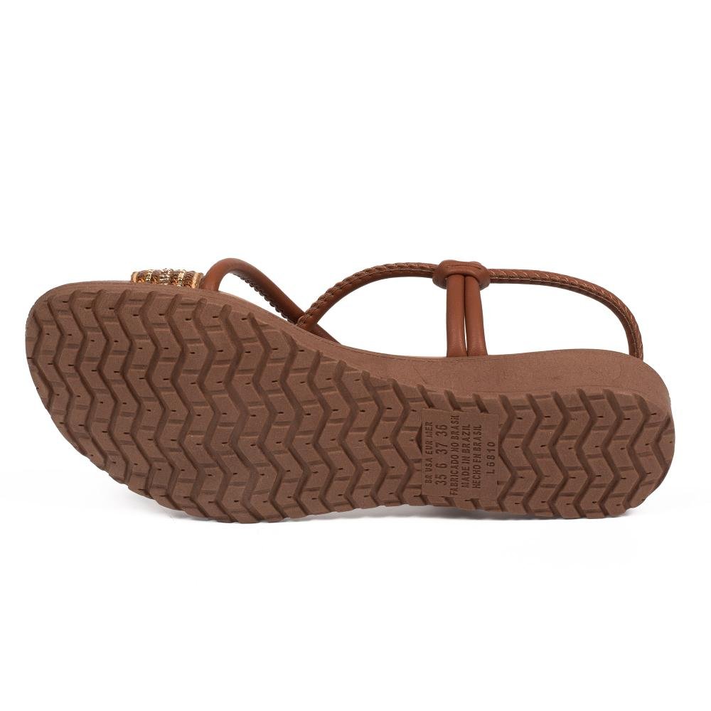 Sandália Campesí Flatform Feminina CP508 Caramelo 5