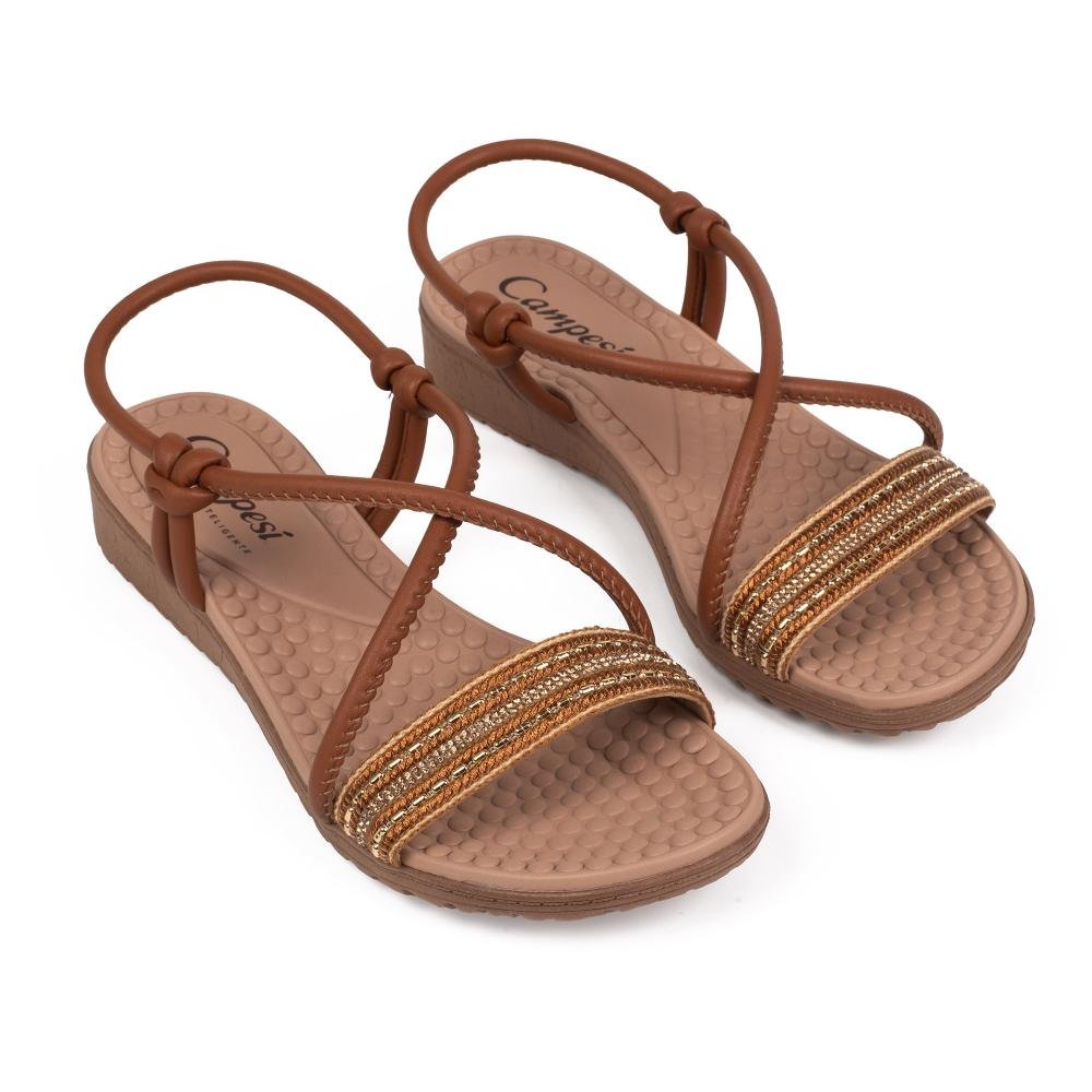 Sandália Campesí Flatform Feminina CP508 Caramelo 6