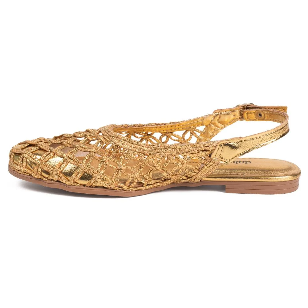 Sapatilha Dakota Slingback Metalizada Feminino D2146 Metalizado/Ouro 4