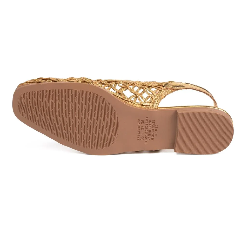 Sapatilha Dakota Slingback Metalizada Feminino D2146 Metalizado/Ouro 5