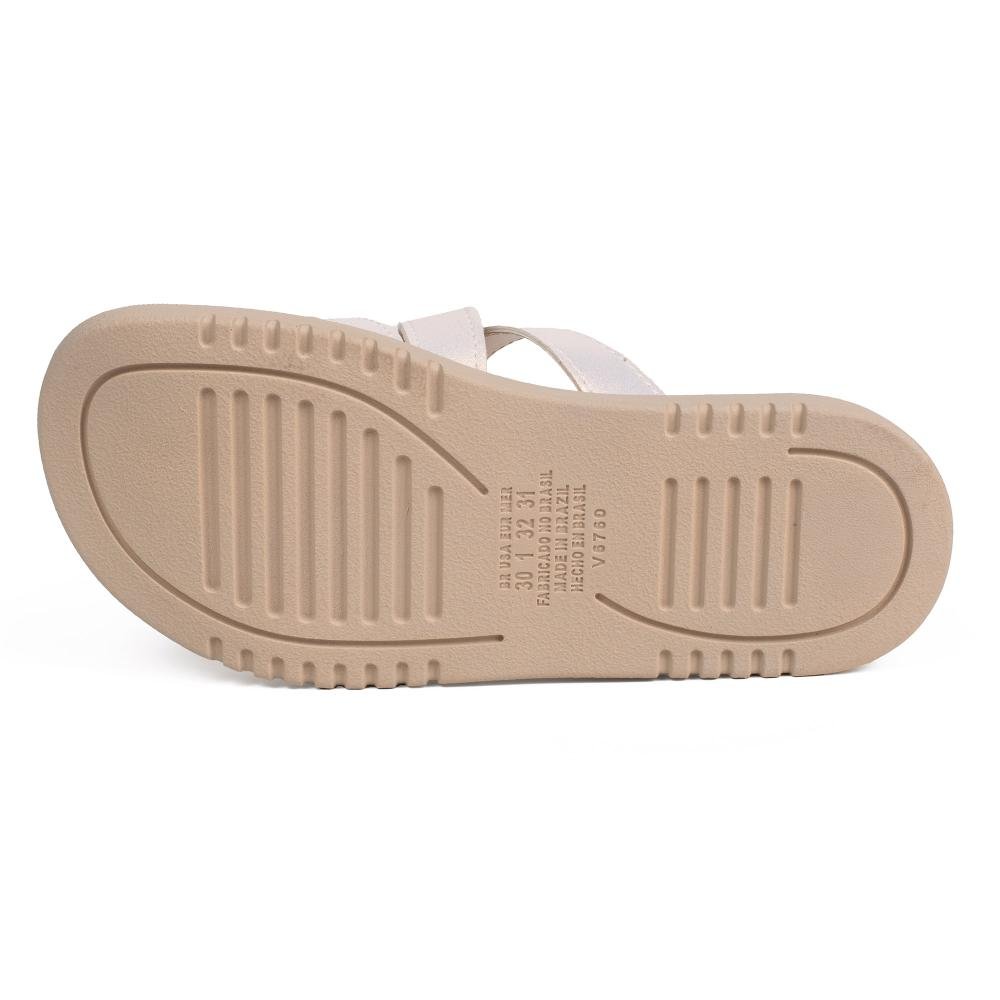 Slide Pink Cats Infantil Flatform V6763 Bege 4