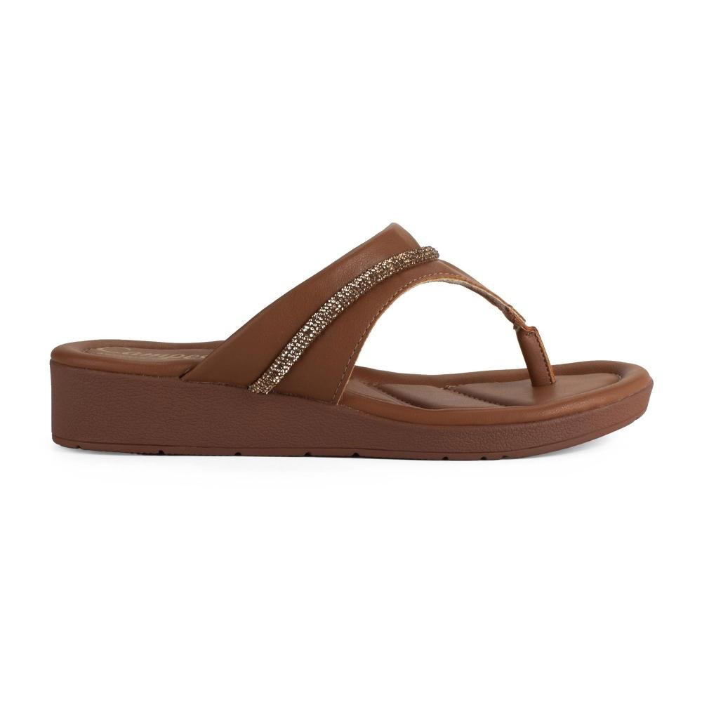 Tamanco Campesí Anabela Feminino CE762 Caramelo 3