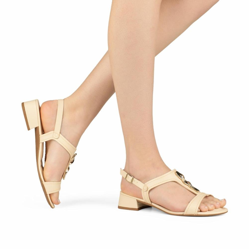 Sandália Dakota de Salto Bloco Feminina DC741 Amarelo 2