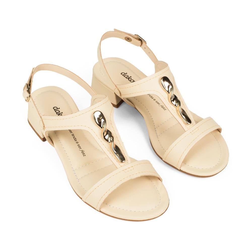 Sandália Dakota de Salto Bloco Feminina DC741 Amarelo 6