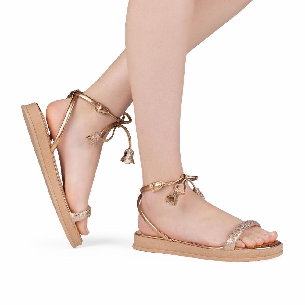Sandália Dakota Flatform Metalizada Feminina DB995 Rosé 2