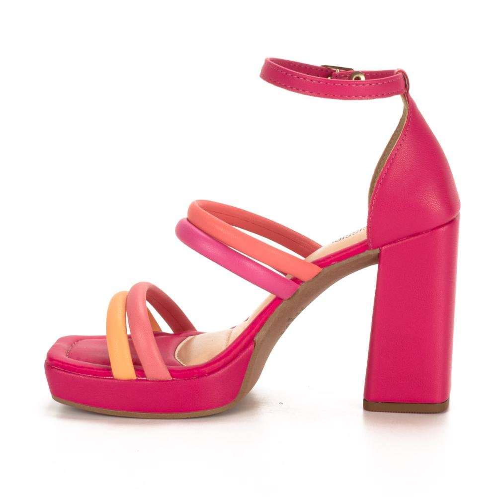 Sandália Mississipi de Salto Bloco Multicores 3