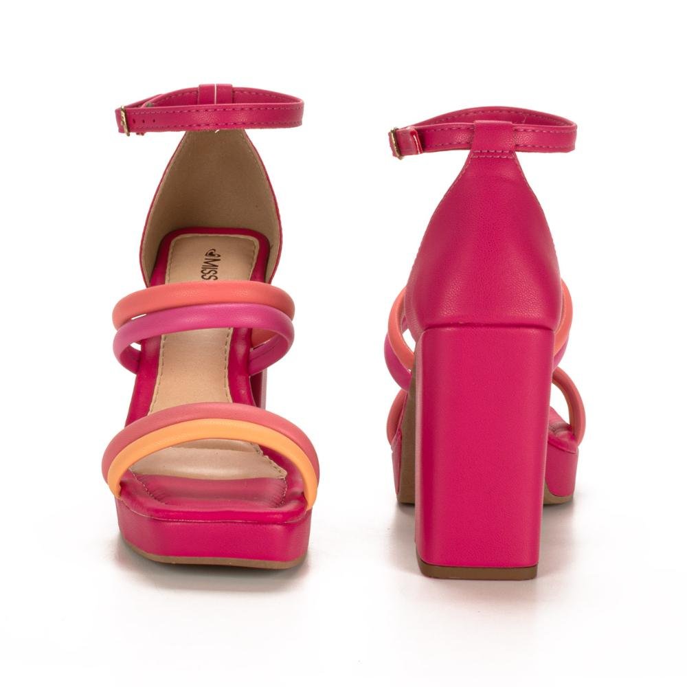 Sandália Mississipi de Salto Bloco Multicores 4