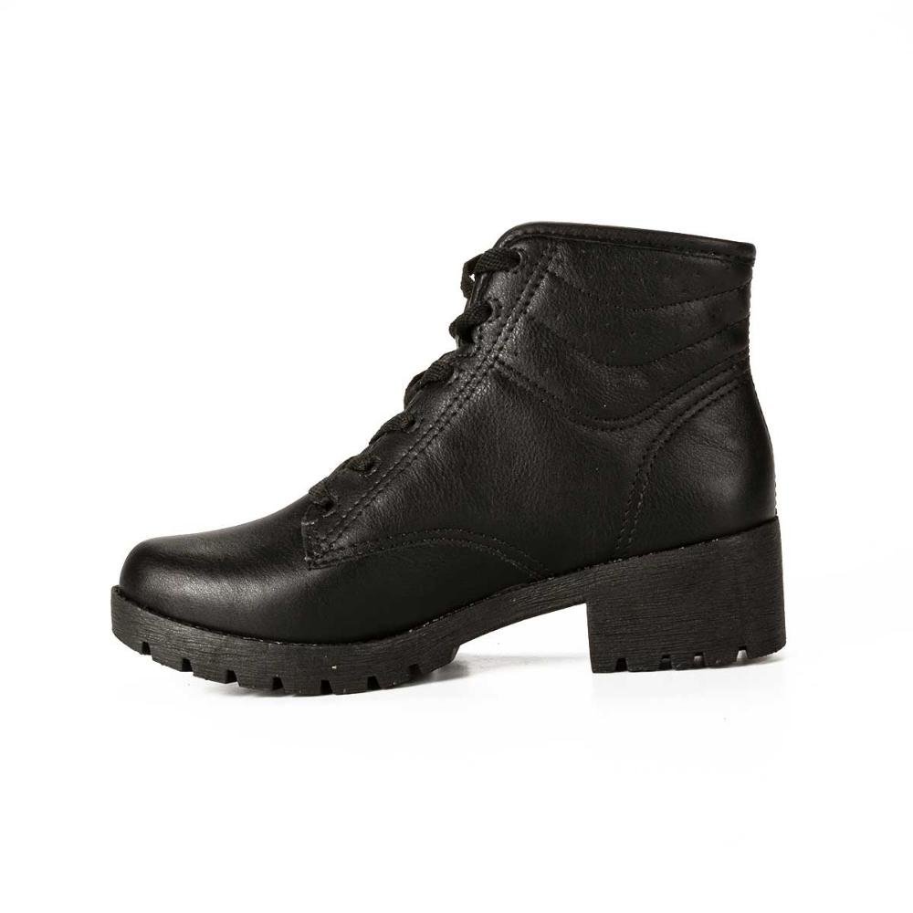 Bota Coturno Pink Cats Infantil Preto 3