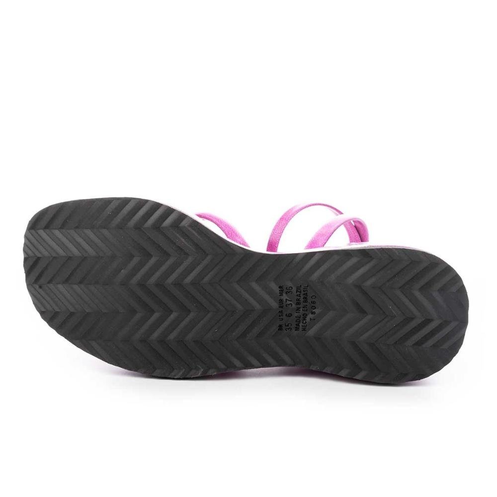 Sandália Tanara Anabela Metalizada Rosa 6