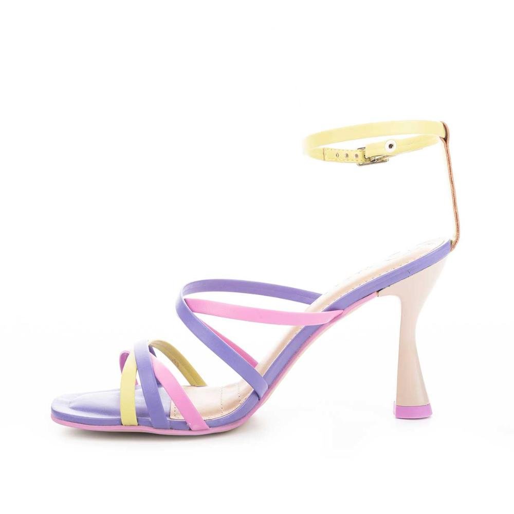 Sandália Tanara de Salto Alto Multicores 3