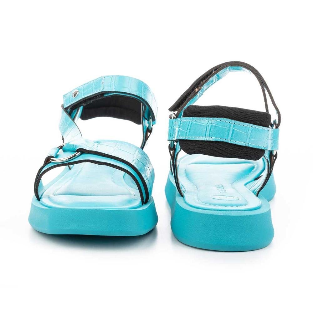 Sandália Tanara Papete Flatform Feminina T6702 Azul 4
