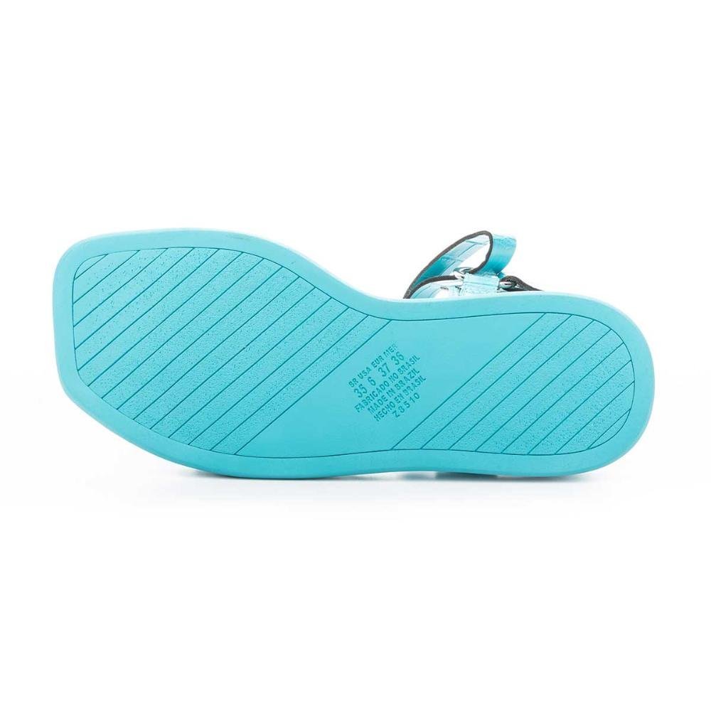 Sandália Tanara Papete Flatform Feminina T6702 Azul 5