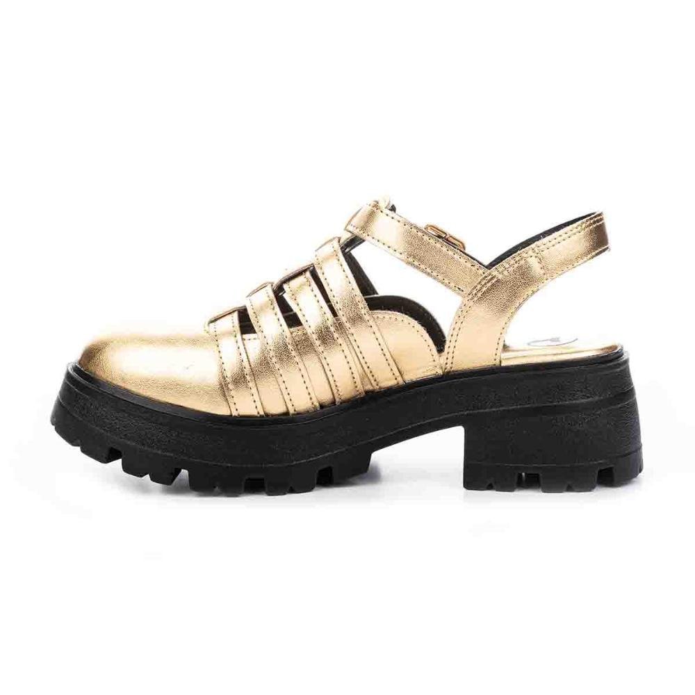 Sapato Tanara Tratorado Dourado 2