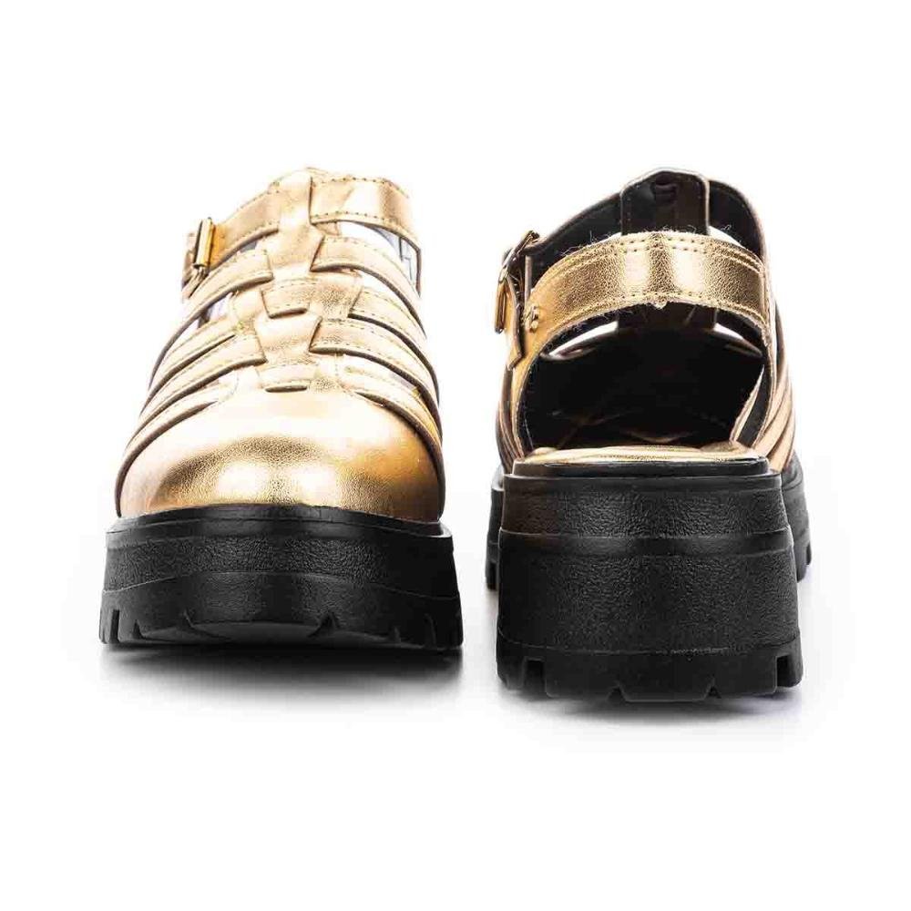 Sapato Tanara Tratorado Dourado 4