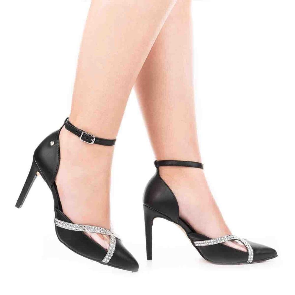 Scarpin Tanara Com Brilhos Preto 6