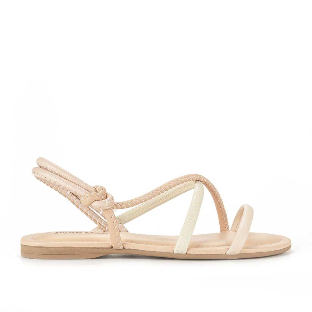 Sandália Pink Cats Infantil Rasteira de Tiras Finas