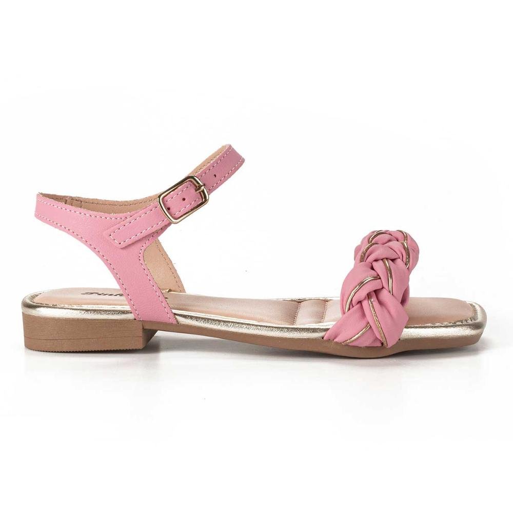 Sandália Pink Cats Infantil Rasteira