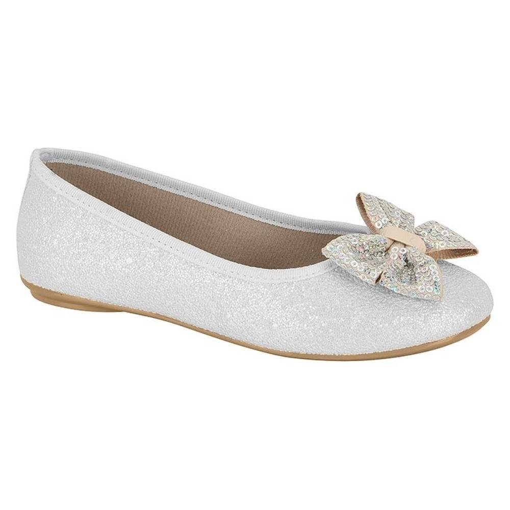 Sapatilha Infantil Laço Glitter Feminina Molekinha Rosa