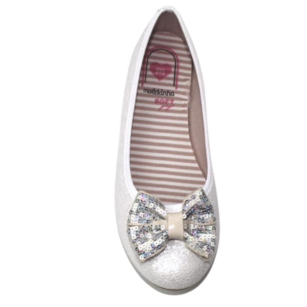 Sapatilha Infantil Laço Glitter Feminina Molekinha 2502.390 Rosa 4