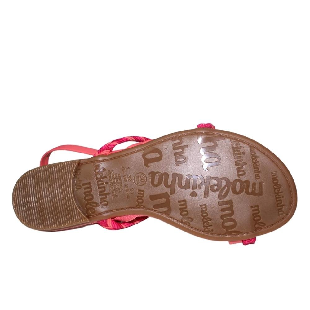 Sandália Rasteira Infantil Feminina Menina Molekinha 2157879 Rosa 5