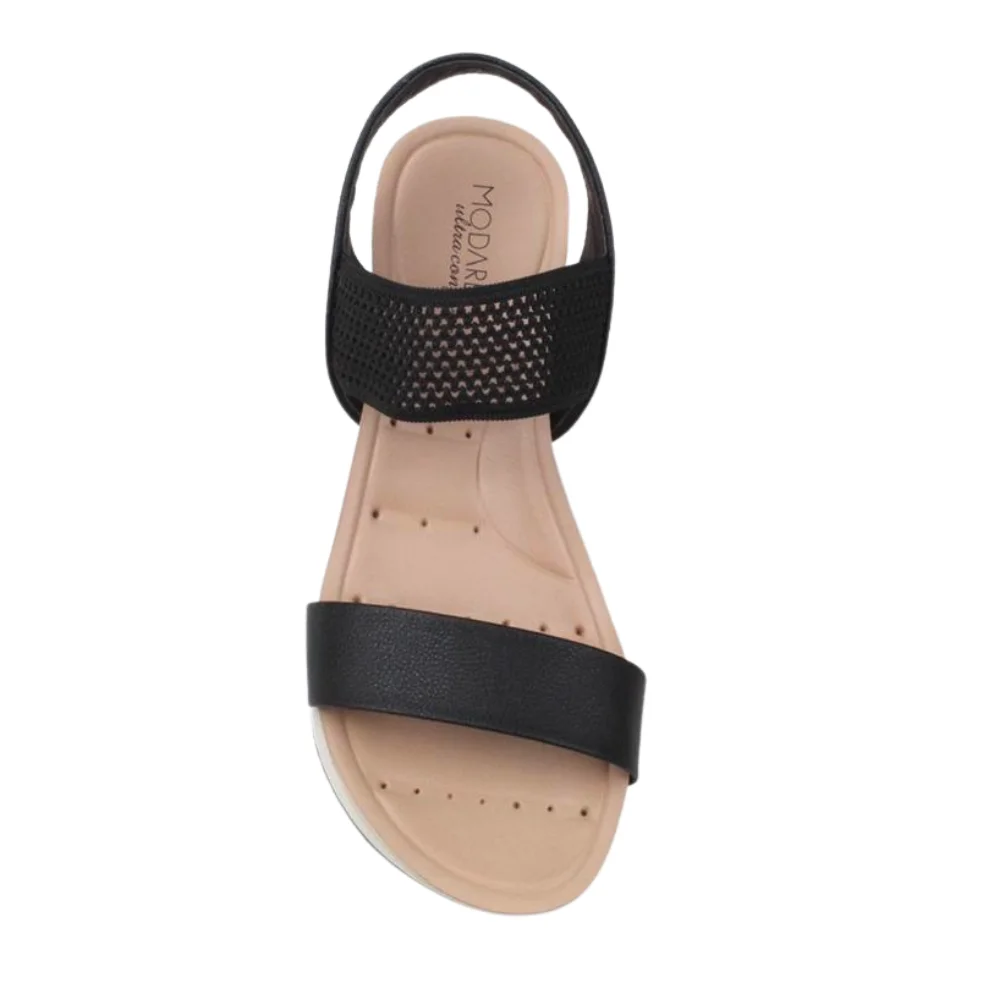 Sandália Feminina Anabela Elástico Modare Conforto 7123.107 Preto 4
