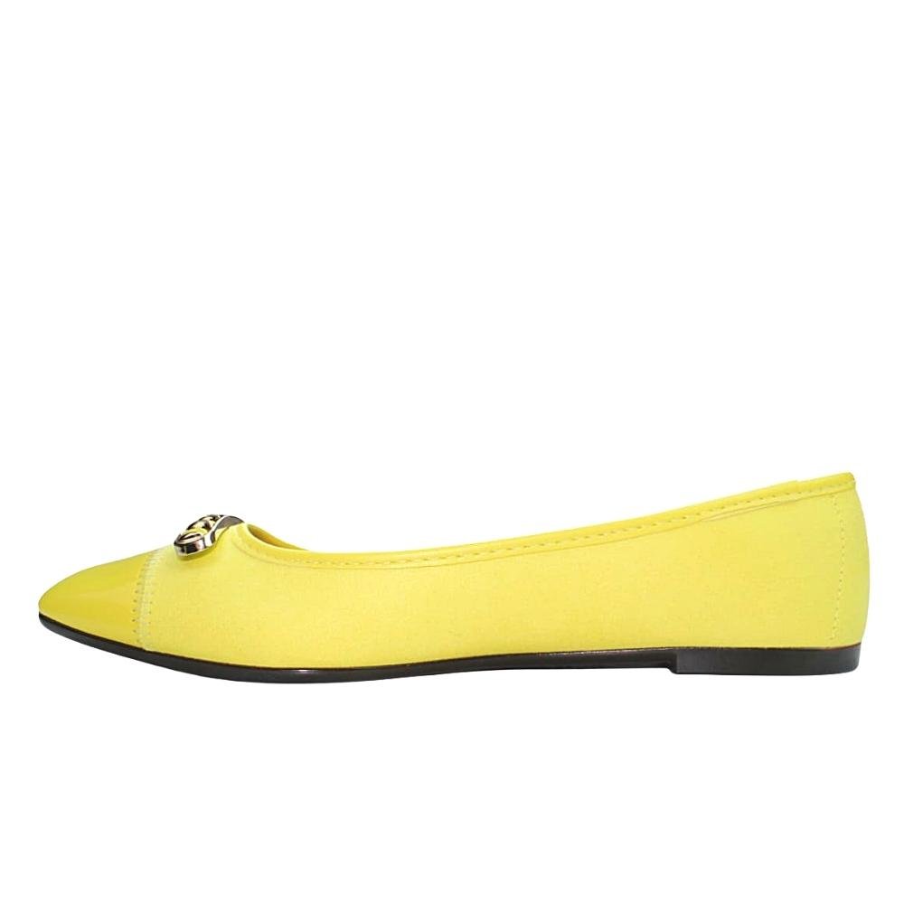 Sapatilha Casual Feminina Bico Quadrado Moleca 5735.110 Amarelo 3