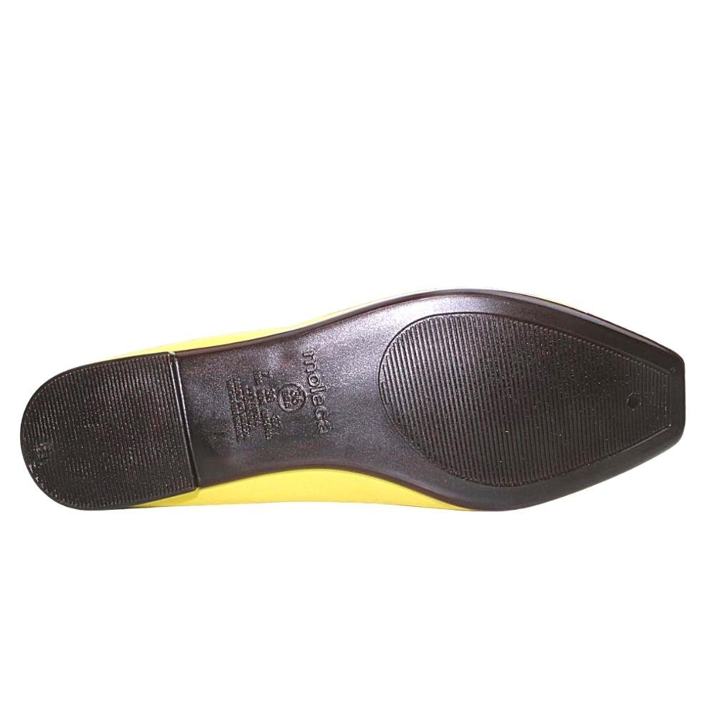 Sapatilha Casual Feminina Bico Quadrado Moleca 5735.110 Amarelo 5