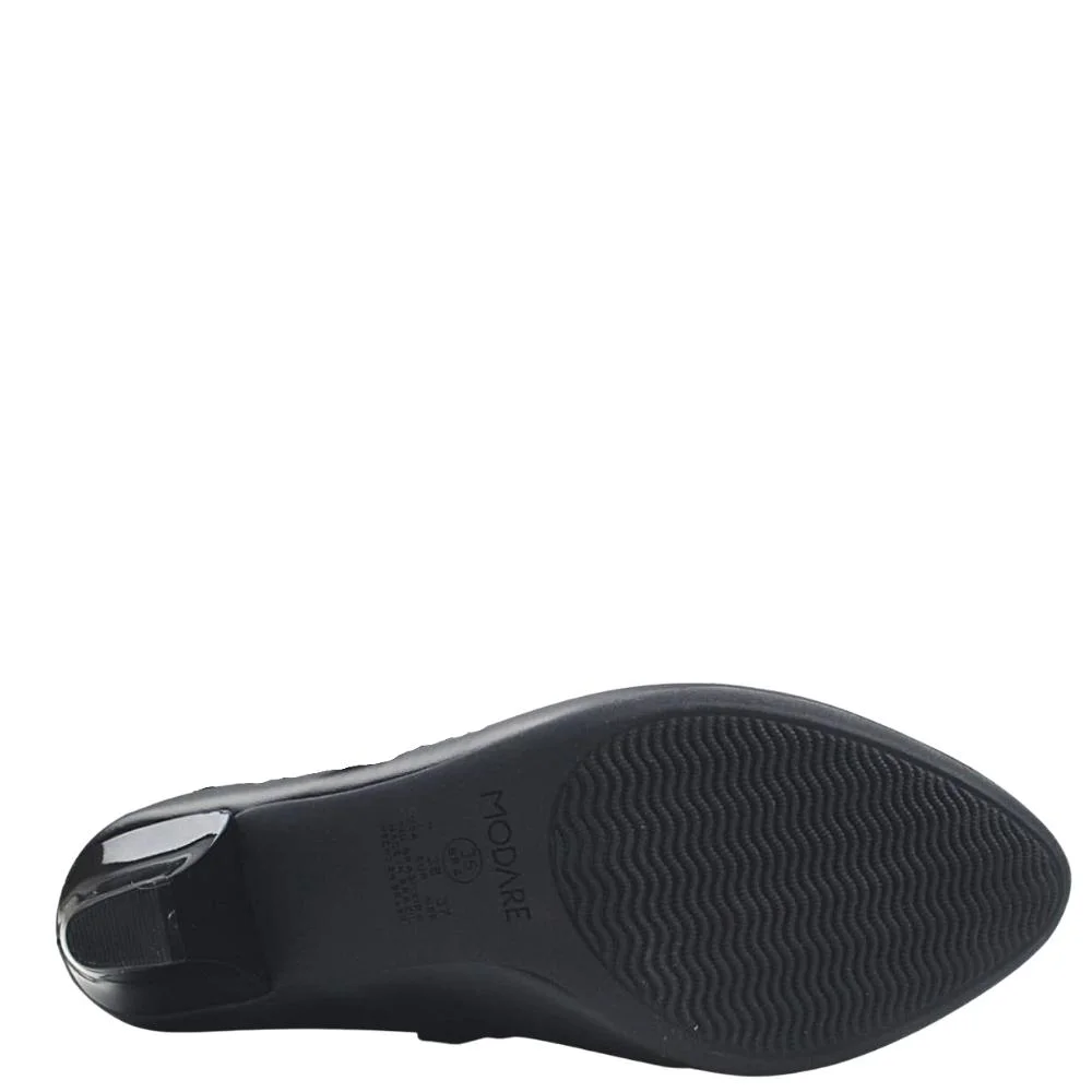 Sapato Feminino Scarpin Salto Baixo Grosso Modare 7005.668 Preto 5