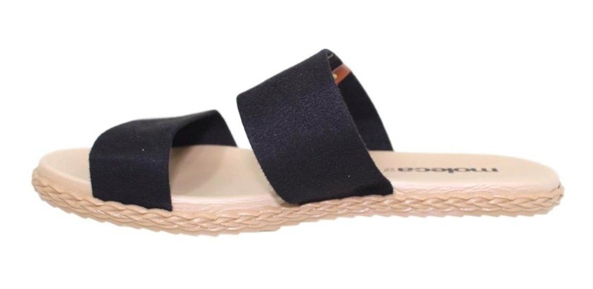 Sandáia Rasteira Feminina Moleca 5452.100 Preto 4