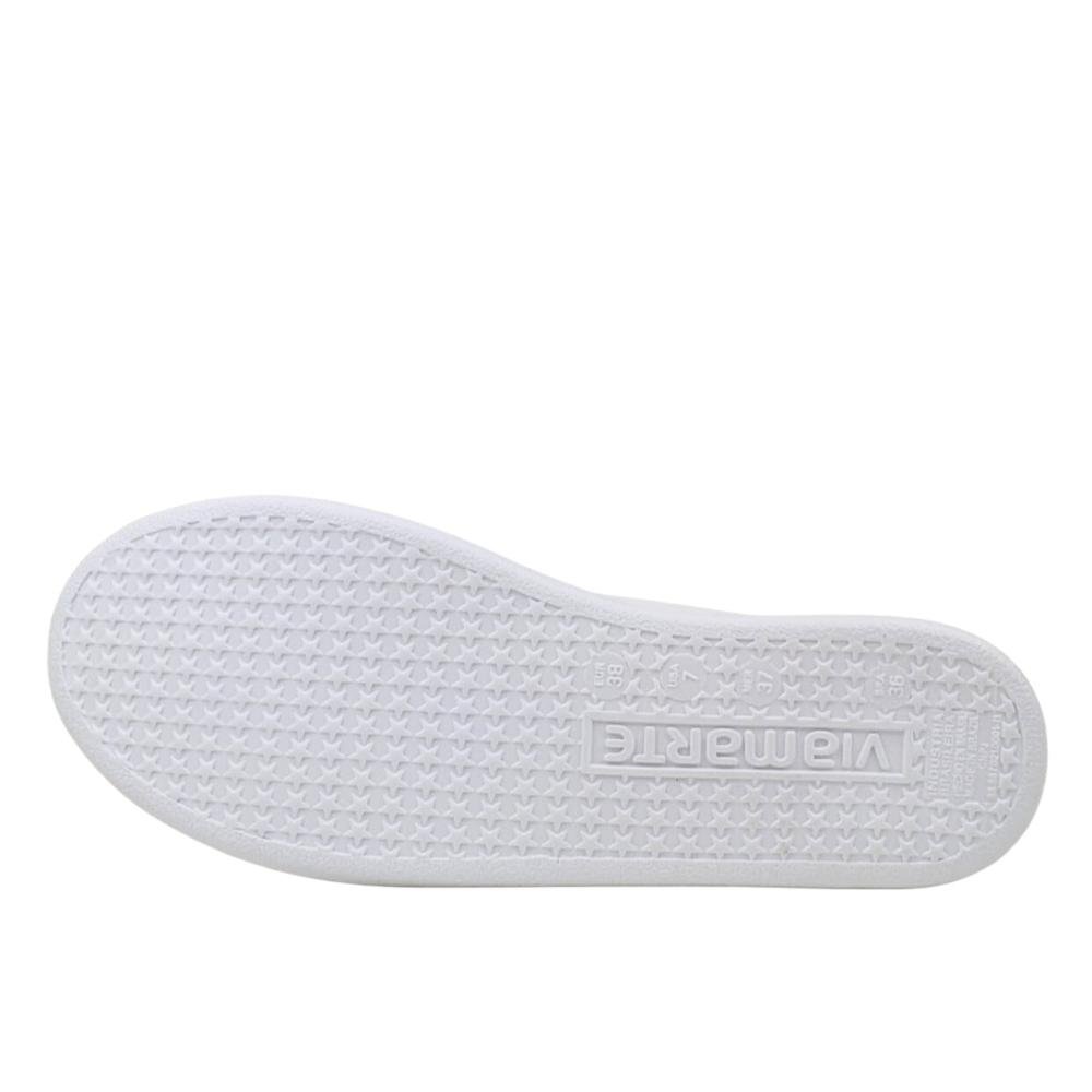 Tênis Feminino Via Marte Confortável Slip On Knit 23-6202 Branco 5