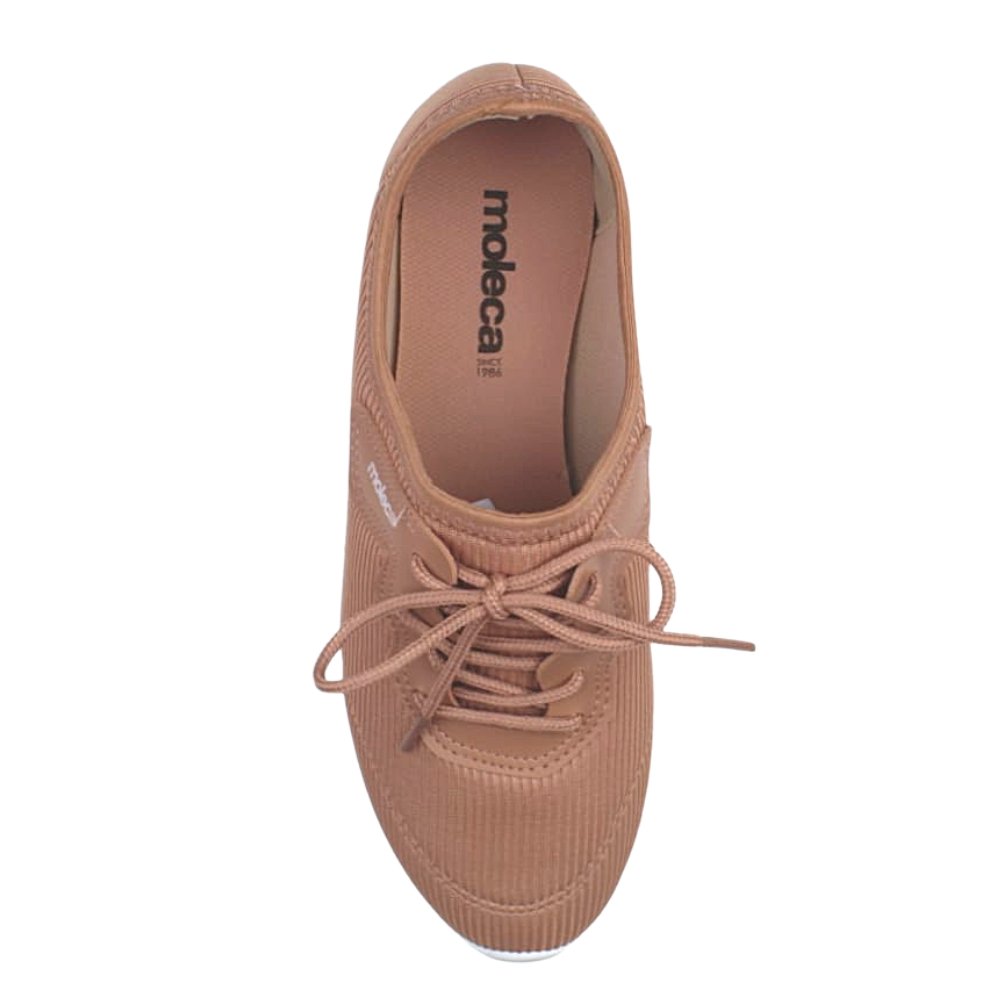 Tênis Casual Feminino Conforto Tratorado Moleca 5736.113 Bege 4