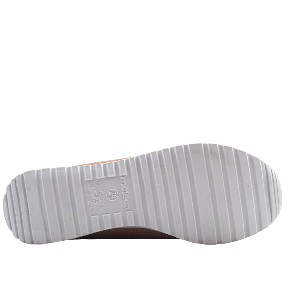 Tênis Casual Feminino Conforto Tratorado Moleca 5736.113 Bege 5