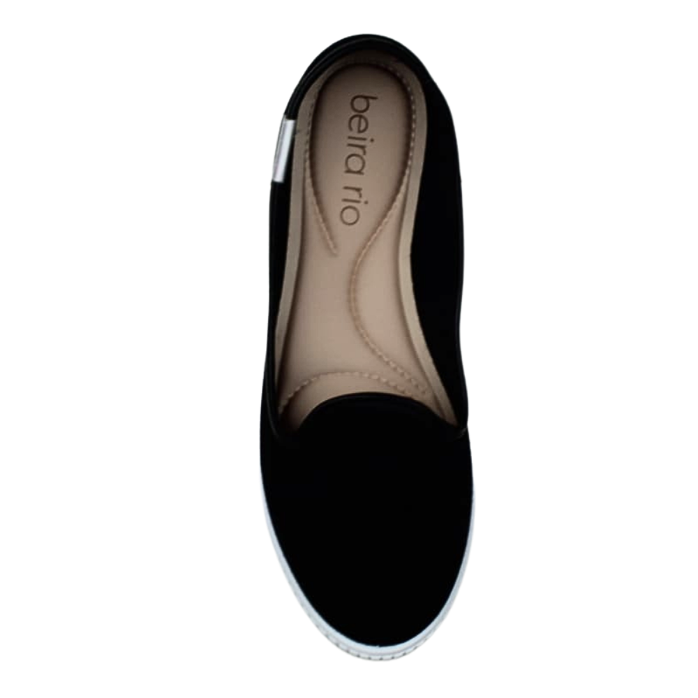 Tênis Slip On Feminino Iate Conforto Beira Rio 4297.100 Preto 4