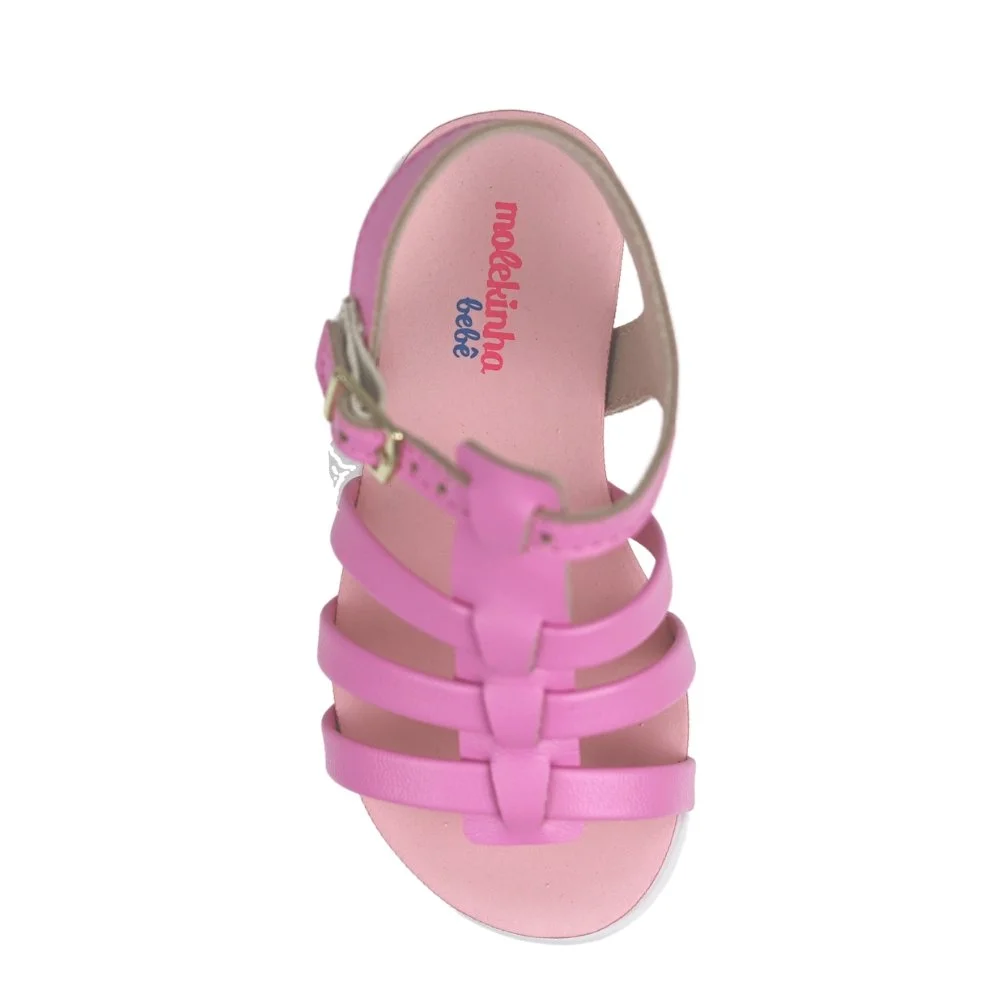 Sandália Infantil Flatform Tira Menina Molekinha 2724.204 Roxo 4