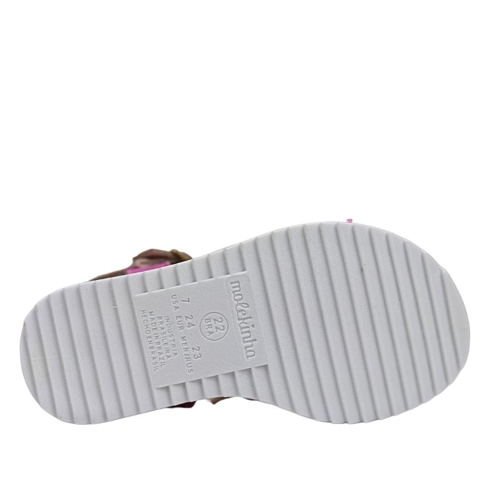 Sandália Infantil Flatform Tira Menina Molekinha 2724.204 Roxo 5
