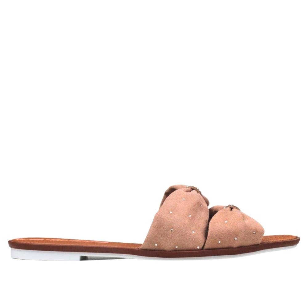 Chinelo Rasteira Feminina Slide Laço Promoção Moleca 5297451 Rosa 7