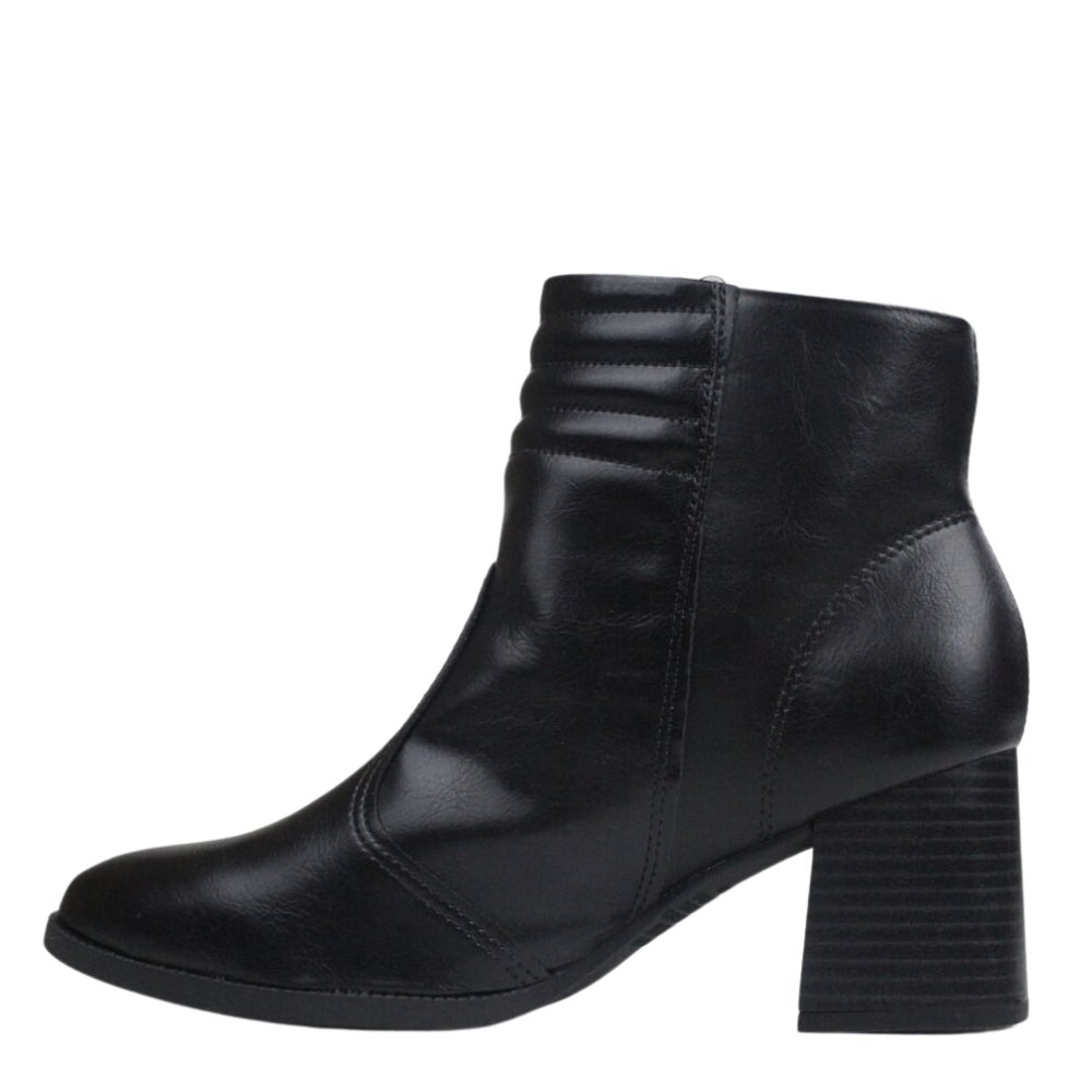 Bota Cano Curto Dakota Feminino Salto Grosso Conforto G5773 Preto 3